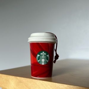 Starbucks 2014 Holiday Red Cup Ceramic Christmas Ornament